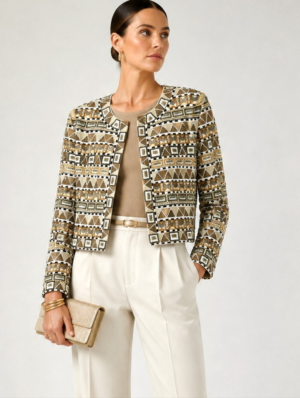 Veronica Beard Daryl Beaded Crop Blazer Jacket NWT